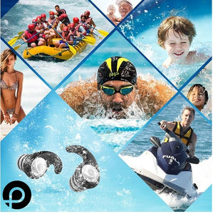 PapaViva 3 Pairs of Waterproof Swimming Ear Plugs for Adults Reusable Women & Men Soft Silicone Swim Earplugs Showering, Bathing, Surfing, Water Sports