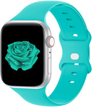 Load image into Gallery viewer, Bandiction Compatible with Apple Watch Band 38mm 40mm iWatch Bands 42mm 44mm Women Men, Soft Silicone Sport Replacement Strap Compatible for Apple Watch SE Series 6 5 4 3 2 1, Sport Edition, 10 Pack
