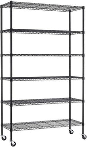 6-Tier Storage Shelves NSF Certified Wire Shelving Unit on Wheels Heavy  Duty Metal Shelves Adjustable Steel Shelving 2100Lbs Capacity for Closet