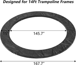 AOTOB Universal Replacement Trampoline Safety Pad, 8ft 10ft 14ft 15ft Exercise Play, Edge Cover Springs Protection Pad, Comfortable, Water-Resistant