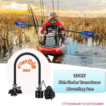 Load image into Gallery viewer, BANITTE Fish Finder Transducer Mount Arm Kayak Bracket Transducer Mounting Arm Flexible for Boat Canoe Kayak Fishing
