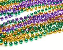 Load image into Gallery viewer, Aavision 12 Pack Mardi Gras Beads Necklace Women Party Costume Accessories Mardi Gras Decor 33 inch 7 mm
